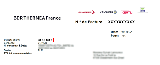 numéro de facture